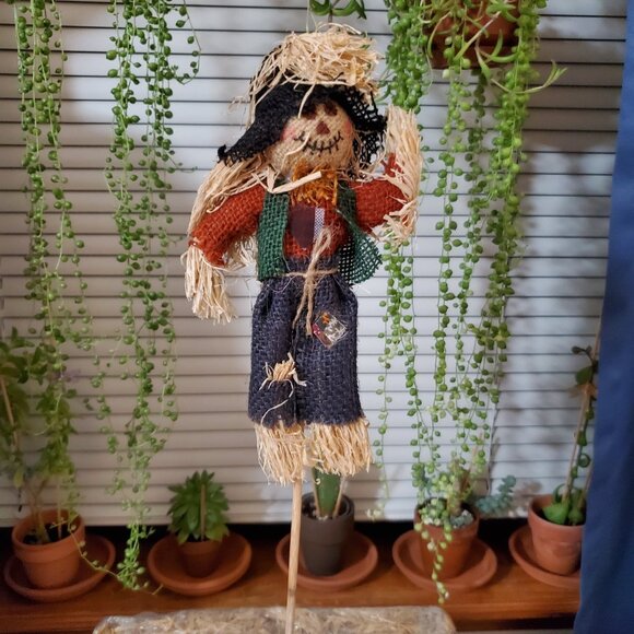 Fall Harvest 16” Colorful Scarecrow Pick - Picture 7 of 9